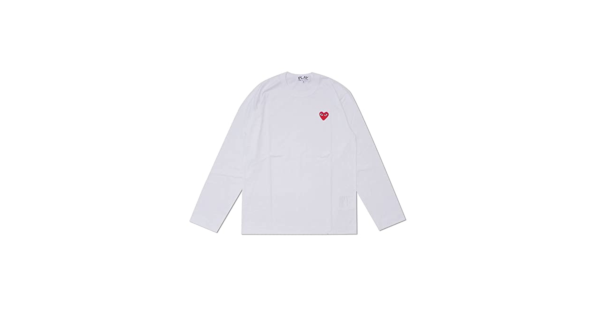 プレイ　コムデギャルソン　長袖Ｔシャツ　ワッペン付き　L プレイ コムデギャルソンPLAY COMME des GARCONS ハートワッペン